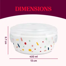 Larah by Borosil Multicolor Opalware Lunch Box with Lunch Bag image 3
