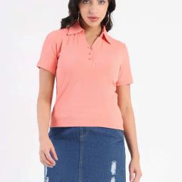 Madame Peach Regular Fit Polo T-Shirt-11