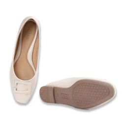 Code by Lifestyle Women's Cream Flat Ballets image 3