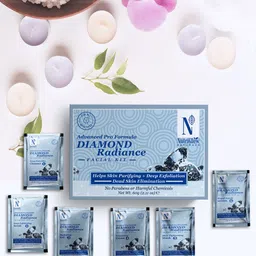 NutriGlow Naturals Sustainable Set of 2 Diamond Radiance Facial Kit -60gm Each image 4