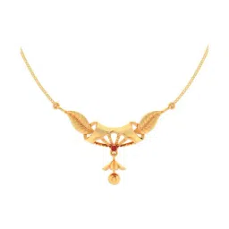 P.C. Chandra Jewellers 22k Yellow Gold Necklace With Leafy And Ball Drop for Women & Girls-picture-28