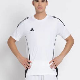Adidas White 100% Polyester Slim PrintedJerseys-image-32