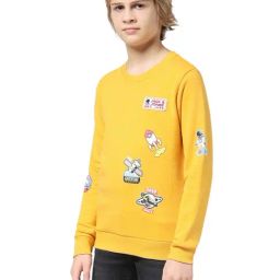 Jack & Jones Junior Yellow Printed Full Sleeves Sweatshirt-picture-21