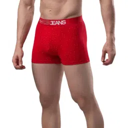 UnderJeans by Spykar Red Printed Trunks image 3