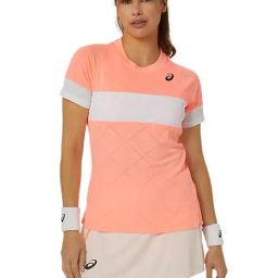 Asics Peach Self Pattern Sports T-Shirt-picture-11