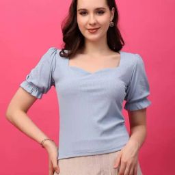 Cation Blue Plain Top-picture-26