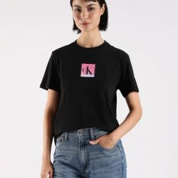 CALVIN KLEIN JEANS Black Logo Regular Fit T-Shirt-picture-0