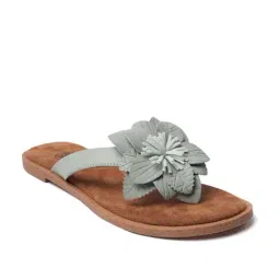 BAGATT Women's Goldy Light Green Thong Sandals-picture-36