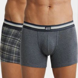 Jockey UI21 Charcoal Melange Super Combed Cotton Trunks with Ultrasoft Waistband - Pack of 2-picture-13