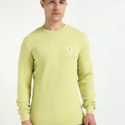 Calvin Klein Jeans Leek Green Cotton Regular Fit T-Shirt-picture-3