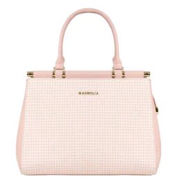 Magnolia Pink Woven Texture Handbag-33