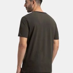 Jockey Green Cotton Regular fit Solid T-Shirts image 2