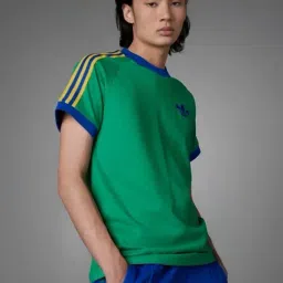 Adidas Originals Green Cotton Regular Fit Striped Jersey-picture-28