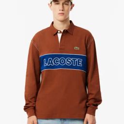 Lacoste Brown Relax Fit Printed Polo T-Shirt-image-47