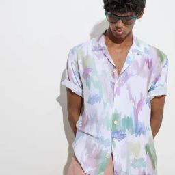 Nuon by Westside Multicolour Watercolour-Inspired Relaxed-Fit Shirt-10