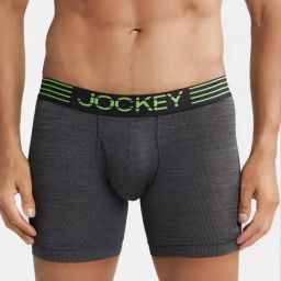 Jockey MM06 Dark Grey Microfiber Mesh Elastane Stretch Boxer Briefs with Stay Dry Technology-picture-48