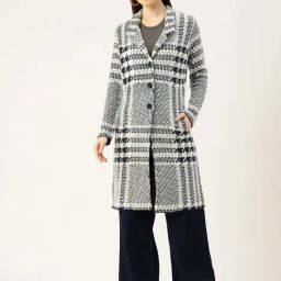 Apsley White Chequered Coat-image-41