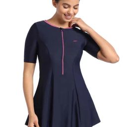 Speedo Navy Plain Swimwear-image-81