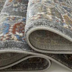 Obsessions Rust & Grey Polyester Rustic Neo Classical Bedside Runner image 5