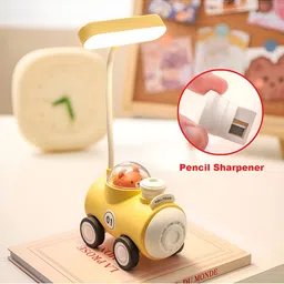 Flenzy Yellow Acrylic Rectangle Table Lamp-39