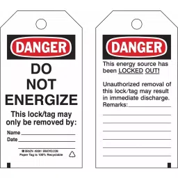BRADY Lockout Sign Tag Paper, 41F282-image-10