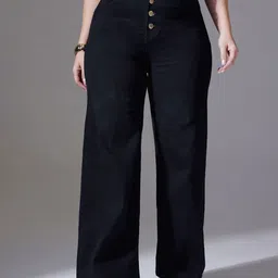 Miss Chase A+ Women Wide Leg High-Rise Heavy Fade Stretchable Jeans-image-70