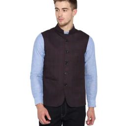 Red Tape Brown Checks Jacket-image-25