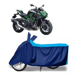Auto Pearl Two Wheeler Cover for Kawasaki ZH2 BS6 - Cyan, Blue-image-84