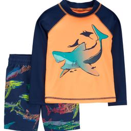 Carter's Baby Boy 2-Piece  Rashguard Swim Set - Orange-picture-31