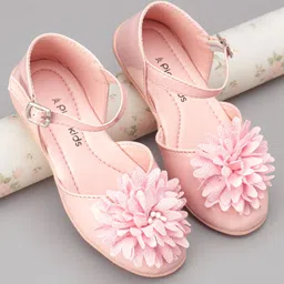 Pine Kids Belly Shoes Floral Applique - Pink-picture-36
