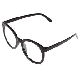 SYGA Women Anti-Blue Light Plain Glasses Large Frame Arrow Style Myopia Glasses (Black)-image-54