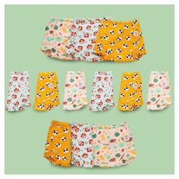 SuperBottoms Padded Underwear for 9-12M Babies | Potty Training Pants for Mess-Free Diaper-Free Time | Jungle Jam | Pack of 12-image-98