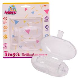Adore Baby Fingerbrush with Hygiene Storage Case-White-22