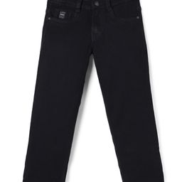 Ruff Full Length Solid Color Denim Jeans - Black-image-39