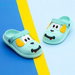 Yellow Bee Puppy Designed Clogs - Aqua Blue-image-35