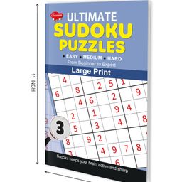 sawan Set Of 4 Ultimate Sudoku Puzzles Easy to Expert Easy Medium Hard 1 To 4 Large Print with Answers image 2