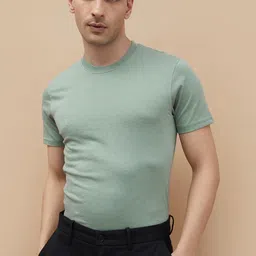 CODE by Lifestyle Men Solid Round Neck Cotton T-shirt-image-3