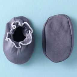 Ben Benny Interlock Knit Mittens & Booties with Solid & Star Design Pack of 2 - Peach & Charcoal Grey image 3
