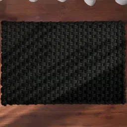 Homzz Black Anti Skid Reversible Polypropylene Doormat-picture-17