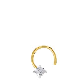 Sparkles Lab Grown Diamond 0.03 Ct Round Shape 4 Prong Solitaire Diamond Nose Pin 14K-image-85