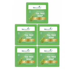 She Essentials Set Of 5 Natural Tea Tree Soap-125g Each-40