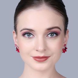 PUJVI Artificial Stones Studded And Beaded Contemporary Drop Earrings-19