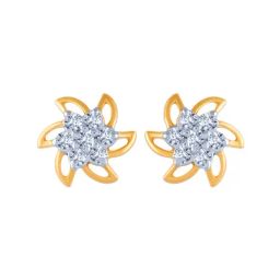 P.C. Chandra Jewellers 14 kt Gold & Diamond Earrings-image-27