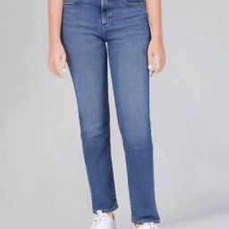 Wrangler Blue Cotton Solid Slim fit Jeans-picture-30