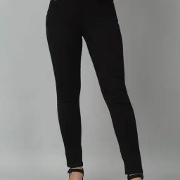 Cantabil Black Denim Skinny Fit Mid Rise Stretchable Jeans-image-50