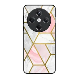 QRIOH Geometric Marble Real Glass Oppo Find X8 5G Back Case-28