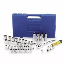 Westward Socket Wrench Set Chrome 12 Point 3/16 - 7/8 inch, 4YP76-37