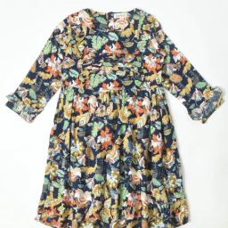 Bella Moda Kids Multicolor Printed Full Sleeves Fit & Flare Dress-image-76