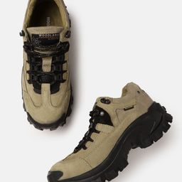 Woodland Men Leather Sneakers-image-75