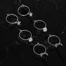 Accessorize London Star and Moon Drop Earrings - Set of 3-image-75